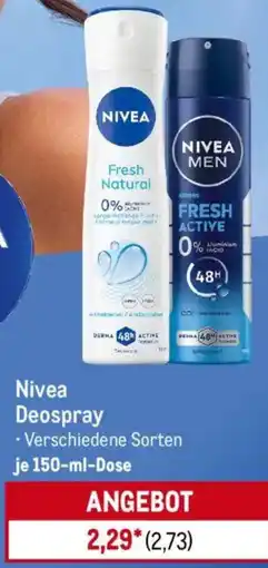 METRO Nivea Deospray Angebot