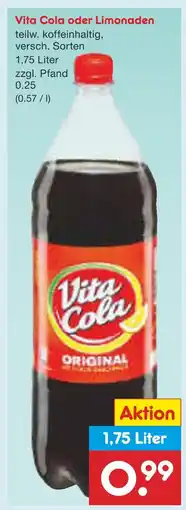 Netto Marken-Discount Vita cola oder limonaden Angebot