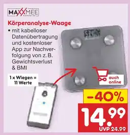 Netto Marken-Discount Maxxmee körperanalyse-waage Angebot