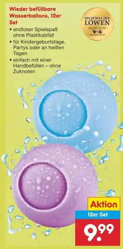 Netto Marken-Discount Die höhle der löwen wieder befüllbare wasserballons Angebot