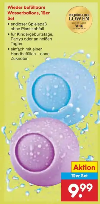 Netto Marken-Discount Die höhle der löwen wieder befüllbare wasserballons Angebot