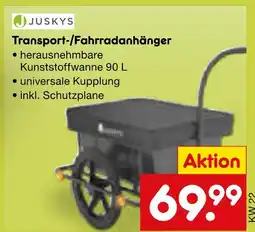 Netto Marken-Discount Juskys transport-/fahrradanhänger Angebot