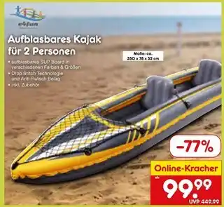 Netto Marken-Discount Aufblasbares kajak für 2 personen Angebot