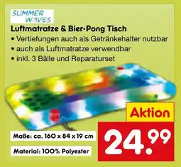 Netto Marken-Discount Summer waves luftmatratze & bier-pong tisch Angebot