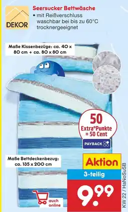 Netto Marken-Discount Dekor seersucker bettwäsche Angebot