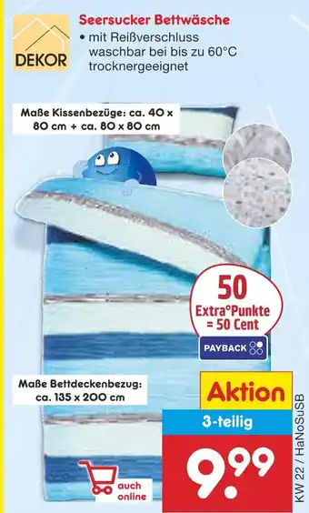 Netto Marken-Discount Dekor seersucker bettwäsche Angebot