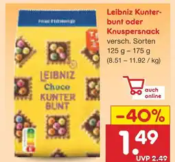 Netto Marken-Discount Leibniz kunterbunt oder knuspersnack Angebot