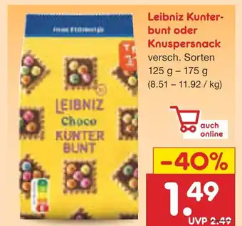 Netto Marken-Discount Leibniz kunterbunt oder knuspersnack Angebot