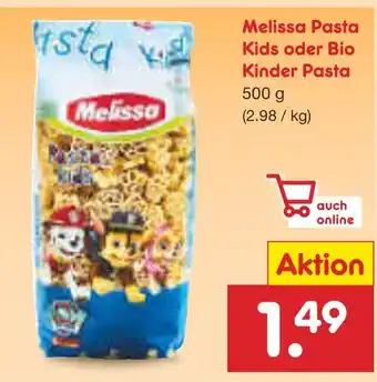 Netto Marken-Discount Melissa pasta kids oder bio kinder pasta Angebot
