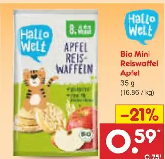 Netto Marken-Discount Hallo welt bio mini reiswaffel apfel Angebot