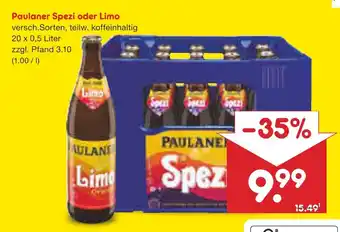 Netto Marken-Discount Paulaner spezi oder limo Angebot