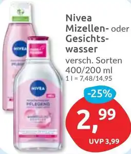 Budni Nivea Mizellen- oder Gesichtswasser Angebot
