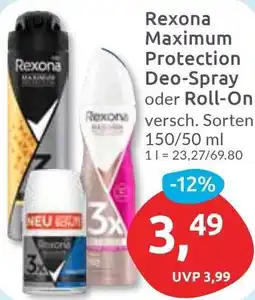 Budni Rexona Maximum Protection Deo-Spray oder Roll-On Angebot