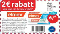 Budni elmex Junior Zahnpasta Angebot