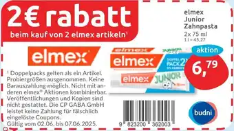 Budni elmex Junior Zahnpasta Angebot