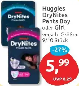 Budni Huggies DryNites Pants Boy oder Girl Angebot