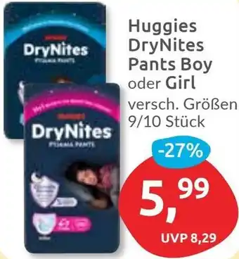 Budni Huggies DryNites Pants Boy oder Girl Angebot