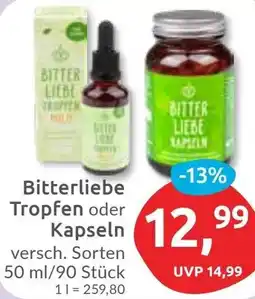 Budni Bitterliebe Tropfen oder Kapseln Angebot