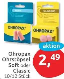 Budni Ohropax Ohrstöpsel Soft oder Classic Angebot