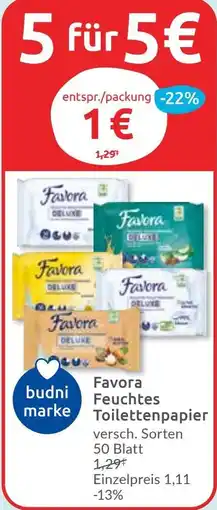 Budni Favora Feuchtes Toilettenpapier Angebot