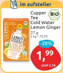 Budni Cupper Tee Cold Water Lemon Ginger Angebot