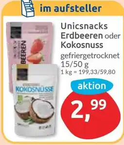 Budni Unicsnacks Erdbeeren oder Kokosnuss Angebot
