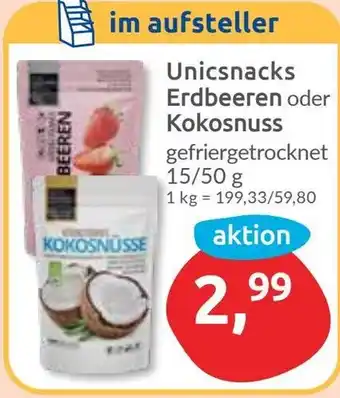 Budni Unicsnacks Erdbeeren oder Kokosnuss Angebot