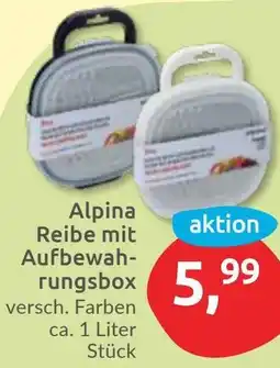 Budni Alpina Reibe mit Aufbewahrungsbox Angebot