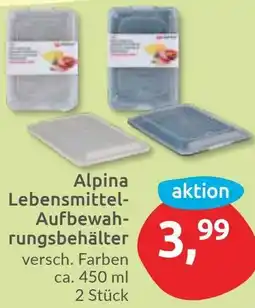 Budni Alpina Lebensmittel Aufbewahrungsbehälter Angebot