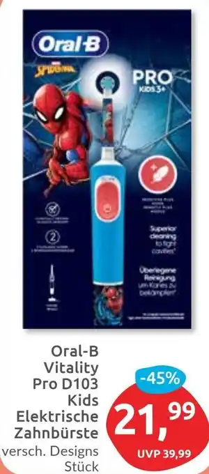 Budni Oral-B Vitality Pro D103 Kids Elektrische Zahnbürste Angebot