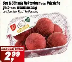 Simmel Gut & Günstig Nektarinen oder Pfirsiche gelb-oder weißfleischig Angebot
