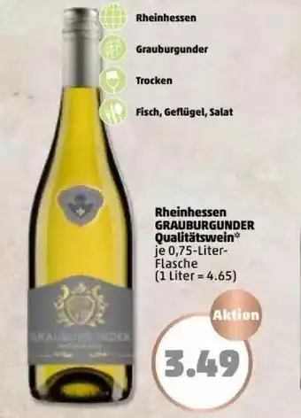 PENNY Grauburgunder Qualitätswein Angebot