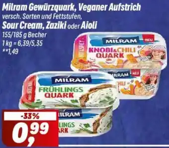 Simmel Milram Gewürzquark, Veganer Aufstrich, Sour Cream, Zaziki oder Aioli Angebot