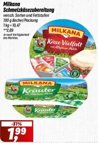 Simmel Milkana Schmelzkäsezubereitung Angebot