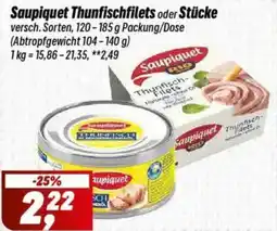 Simmel Saupiquet Thunfischfilets oder Stücke Angebot
