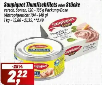 Simmel Saupiquet Thunfischfilets oder Stücke Angebot