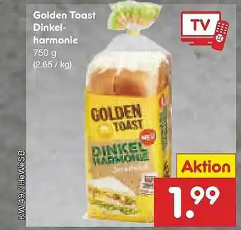 Netto Marken-Discount Golden Toast Dinkelharmonie Angebot