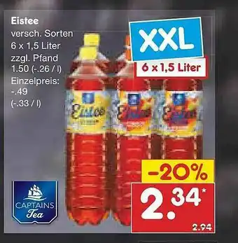 Netto Marken-Discount Eistee Captains Tea Angebot