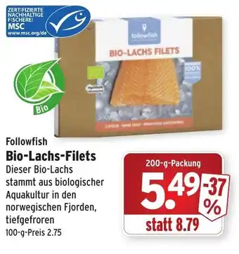 Wasgau Followfish Bio Lachs Filets 200g Angebot