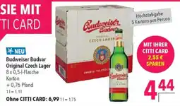 CITTI Markt Budweiser Budvar Original Czech Lager Angebot
