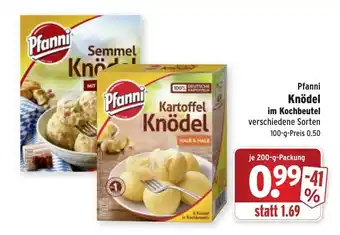 Wasgau Pfanni Knödel im Kochbeutel 200g Angebot