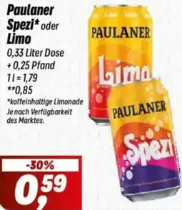 Simmel Paulaner Spezi oder Limo Angebot