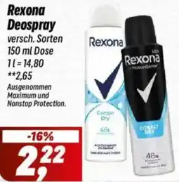 Simmel Rexona Deospray Angebot