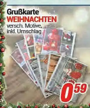 CENTERSHOP Grußkarte Wiehnachten Angebot