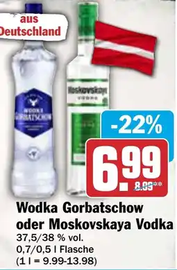 AEZ Wodka Gorbatschow oder Moskovskaya Vodka Angebot