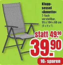 B1 Discount Baumarkt Klappsessel Annette Angebot