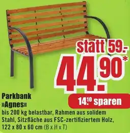 B1 Discount Baumarkt Parkbank Agnes Angebot