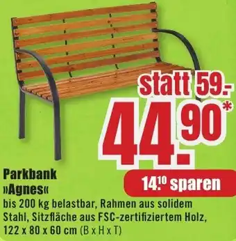B1 Discount Baumarkt Parkbank Agnes Angebot