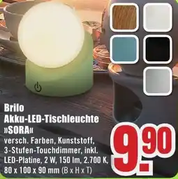 B1 Discount Baumarkt Brilo Akku-LED-Tischleuchte SORA Angebot