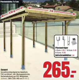B1 Discount Baumarkt Carport Angebot